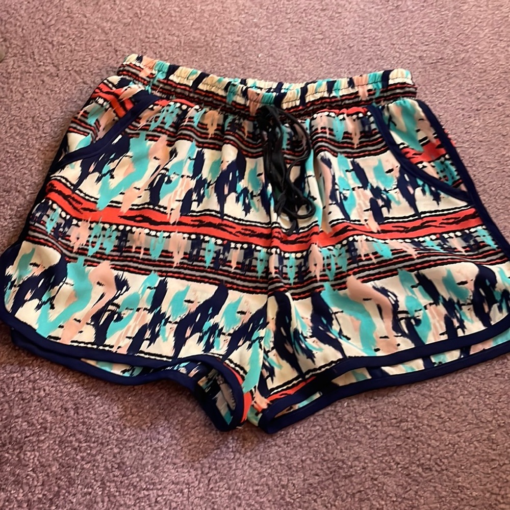 flowy printed shorts